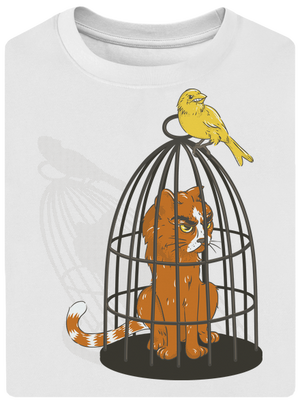 Madár bosszúja unisex túlméretezett póló White