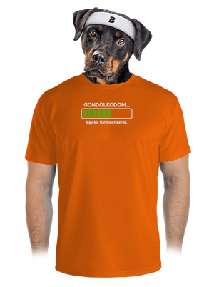 Gondolkodom férfi sportpóló Neon Orange