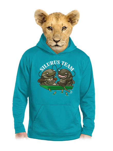 Silurus team gyerek kenguruzsebes pulóver Hawaiian Blue