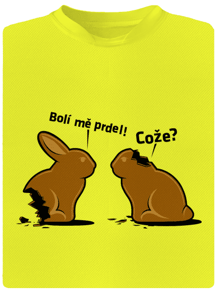 Fáj a seggem! férfi sportpóló Neon Yellow