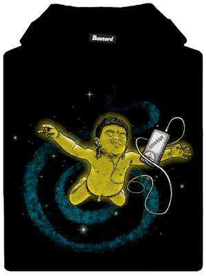 Kozmikus Nirvána gyerek kenguruzsebes pulóver Black