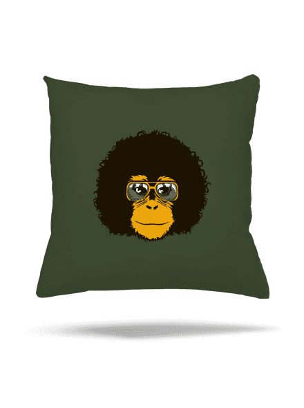 Retró majom párna Olive Green