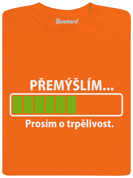 Gondolkodom férfi póló Orange