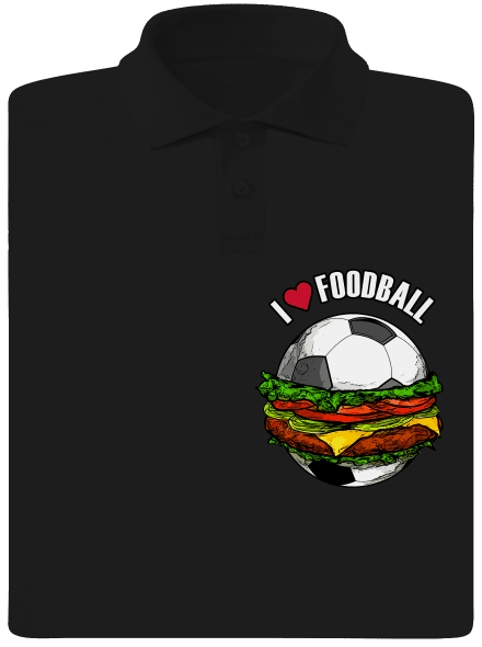 Foodball férfi pólóingek Black