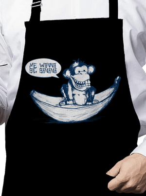 Big banana kötény Black