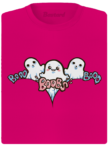 Boobs női sportpóló Neon Pink