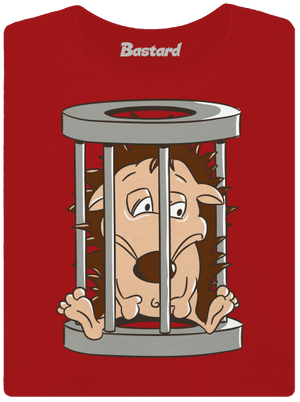 Sün a ketrecben prémium női póló Red Mal