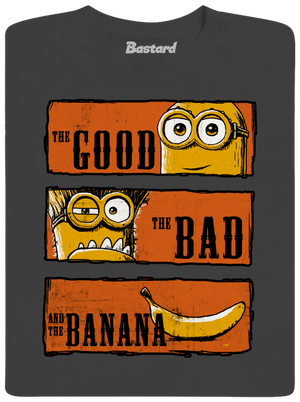 A Jó, a Rossz és a Banán férfi hosszú ujjú póló Dark Grey