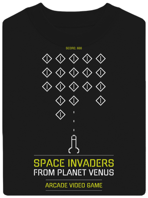 Space Invaders unisex crewneck Black