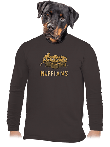 Muffians férfi hosszú ujjú póló Bear Brown