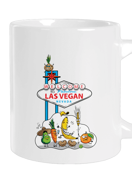 Las Vegan nagy bögre White