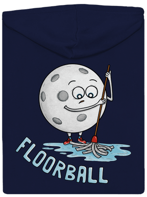 Floorball cipzáras férfi pulóver Navy