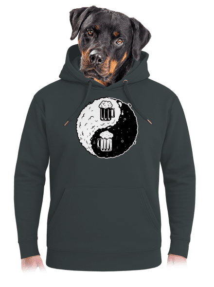 Jin Jang sör unisex prémium pulóver Charcoal