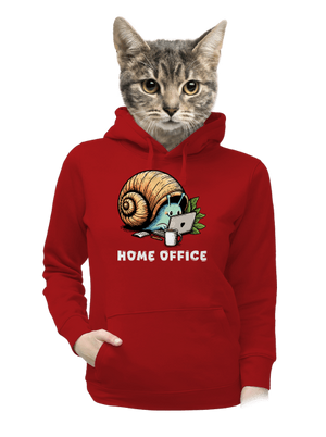 Sneka home office női kenguruzsebes pulóver Red Mal