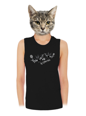 Batminton női bővített trikó Black