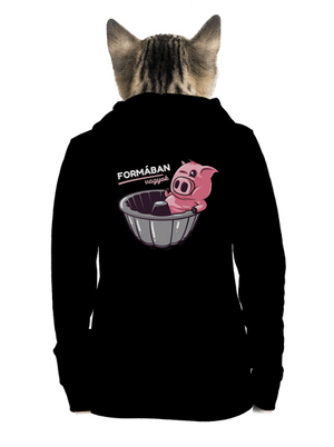 Formában cipzáras női pulóver Black