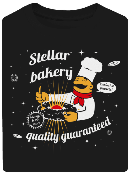 Stellar bakery unisex túlméretezett póló Black