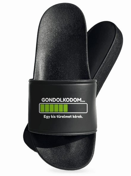 Gondolkodom papucs Black
