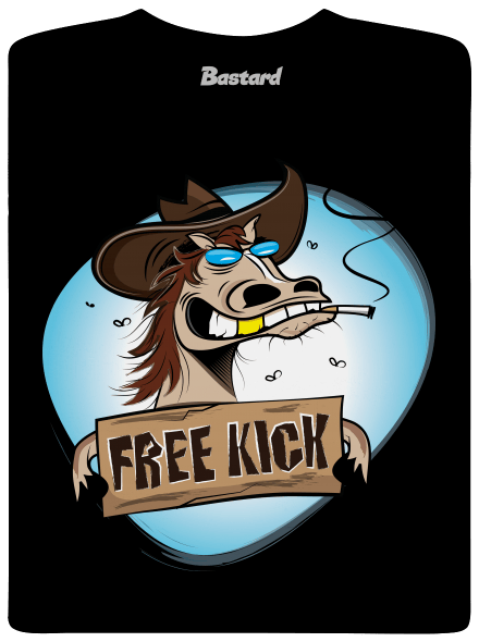 Free kick férfi hosszú ujjú póló Black