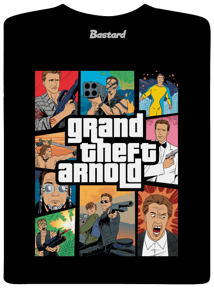 Grand Theft Arnold gyerek póló Black
