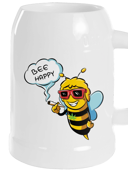 Bee happy söröskorsó White