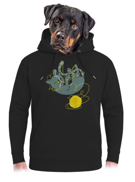 Morcos kandúr unisex prémium pulóver Dark Black