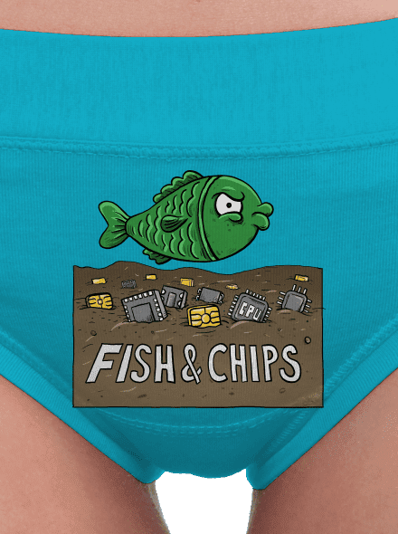 Fish and IT chips női bugyik Turquoise