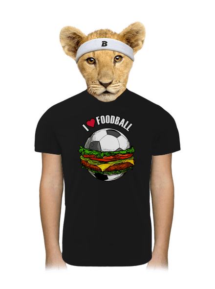 Foodball gyerek sport póló Black