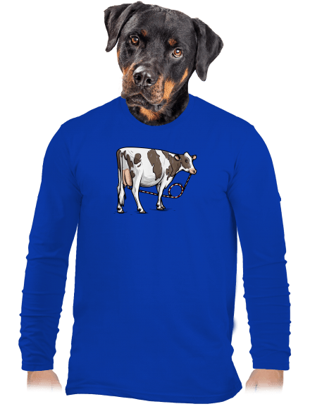 Cow drink férfi hosszú ujjú póló Royal Blue