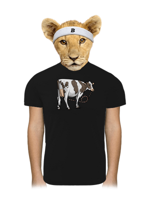 Cow drink gyerek sport póló Black