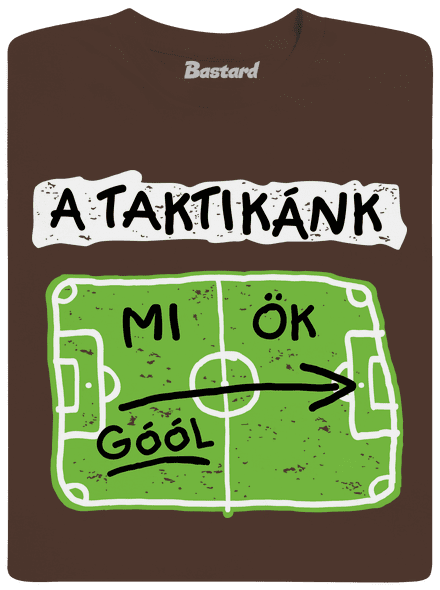 A futballtaktikánk férfi póló Brown