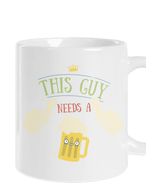 This guy needs a beer hagyományos bögre White