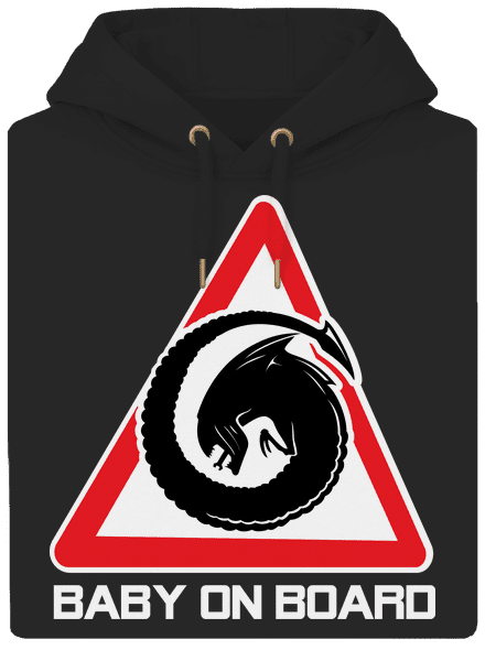 Alien inside unisex prémium pulóver Dark Black