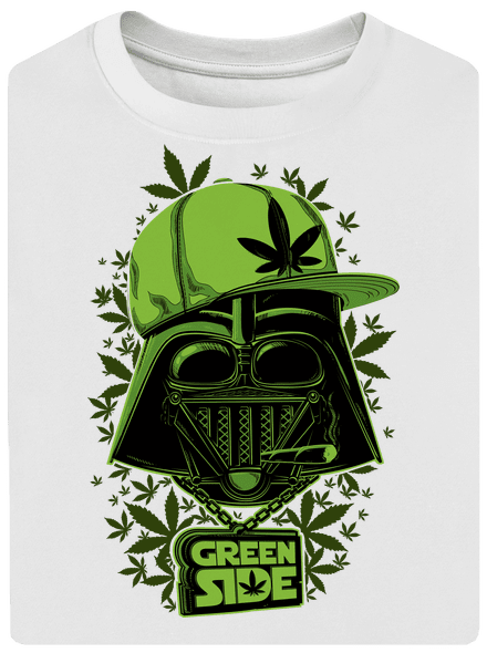 Green side unisex túlméretezett póló White