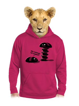 Felhúzva gyerek kenguruzsebes pulóver Hot Pink