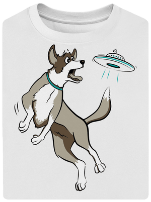 Repülő csészealj unisex túlméretezett póló White