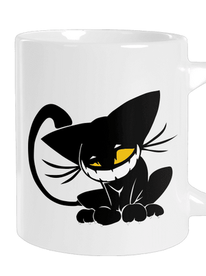 Evil cat nagy bögre White