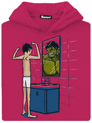 Hulk gyerek kenguruzsebes pulóver Hot Pink