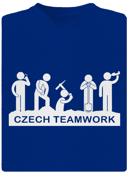 Czech Teamwork férfi sportpóló Royal Blue Mal