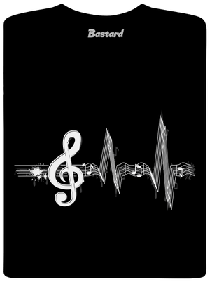 A zene az életem férfi hosszú ujjú póló Black