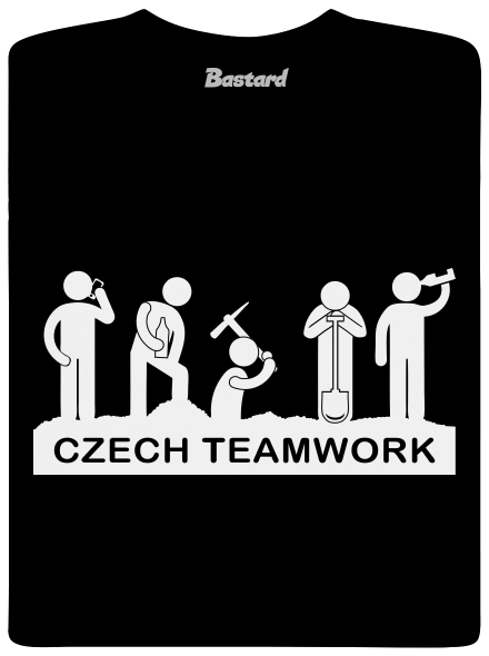 Czech Teamwork férfi póló Black