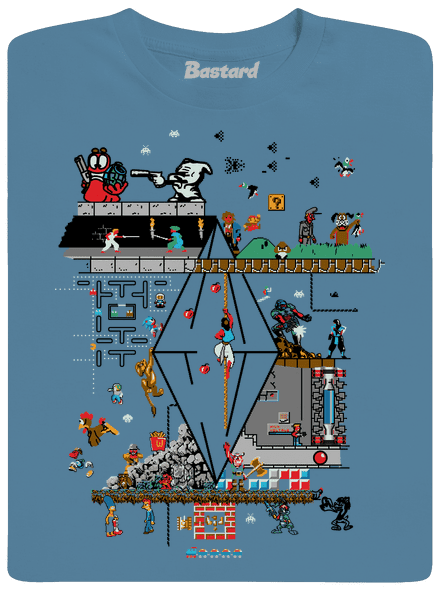 Veretés férfi póló Stone Blue