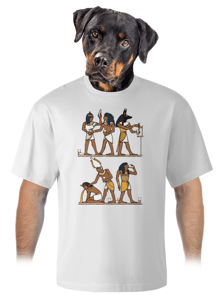 Egyiptomi parti unisex túlméretezett póló White