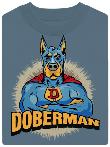 Doberman unisex crewneck Nordic Blue