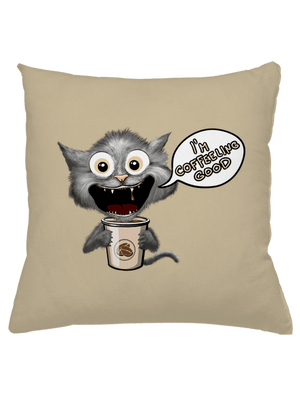 I’m coffeeling good párna Beige