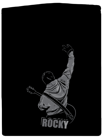 Rocky cipzáras férfi pulóver Black