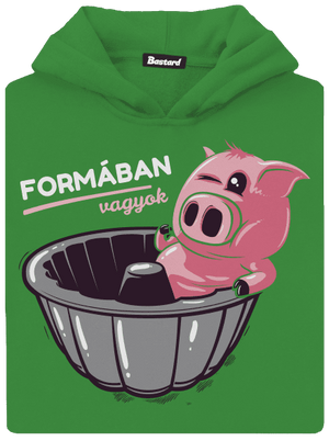 Formában gyerek kenguruzsebes pulóver Kelly Green AWD