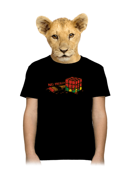 No problem gyerek póló Black