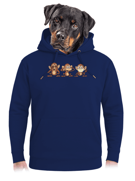 Kis majom unisex prémium pulóver Navy
