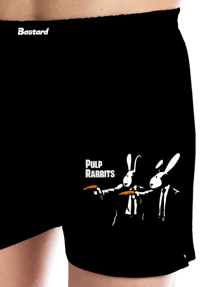 Pulp Rabbits férfi alsó nadrág Black